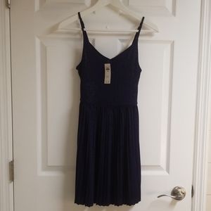 Hollister Sparkly Blue Pleated Dress
